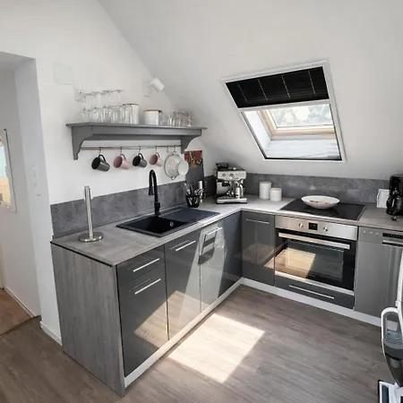 Apartmán Huus An't Koornfeld Dachgeschosswohnung Mit Loggia Osteel